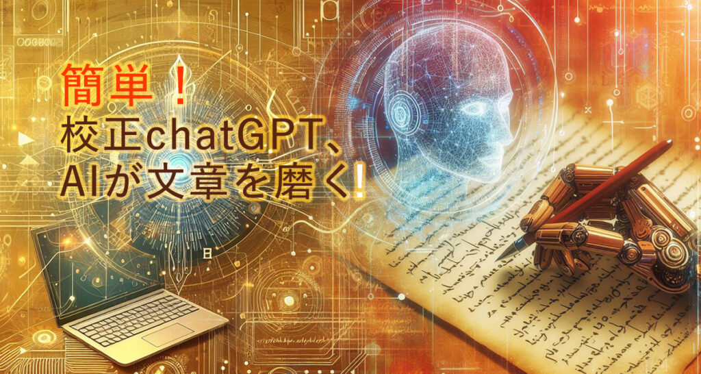 簡単！校正chatGPT、AIが文章を磨く